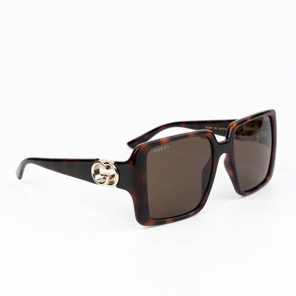 SALE! NEW Gucci GG1692S 002 Havana Brown Square Women Sunglasses main image 4